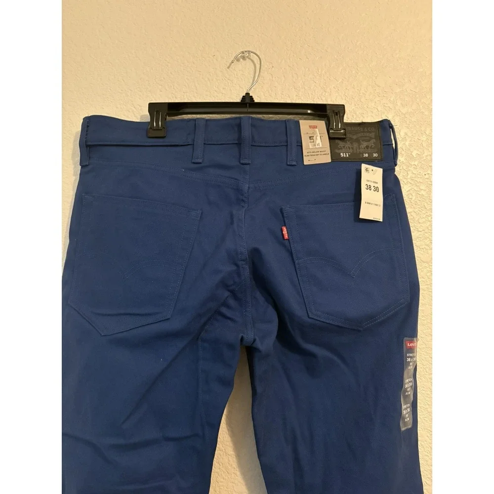 Levi's 511 Men's Regular Taper Jeans 38/30 Blue Color Stretch NWT